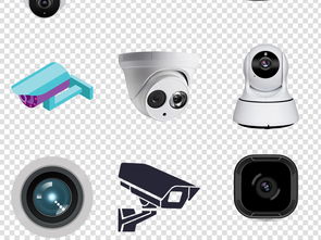 监控摄像头与安防设备海报详情页素材 免扣PNG图片与模板下载